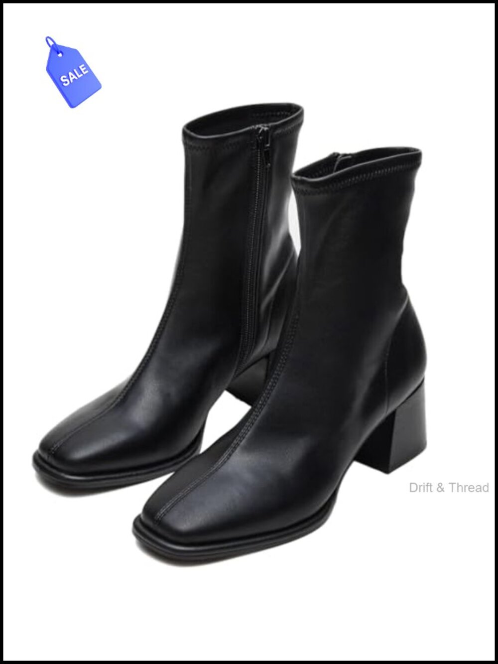 Womens Square Toe Ankle Booties Chunky Suede Short Boots